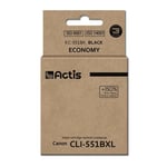 Actis cartridge KC-551Bk replacement Canon CLI-551Bk Standard 12 ml - Compatible - Ink Cartridge