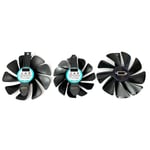 Ventilateur de refroidissement FD10015M12D FDC10H12D9-C CF1015H12D CF9010H12D pour Sapphire RX 5700 5700XT 8GB NITRO foulant le ventilateur de refroidisseur de carte - Type black 3-Fan CF