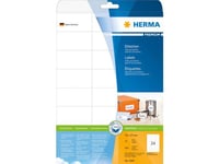 Herma Premium - Papir - matt - permanent selv-adhesiv - hvit - 70 x 37 mm 600 etikett(er) (25 ark x 24) laminerte etiketter