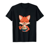 Happy Fox with Ramen Kawaii Food Design T-Shirt