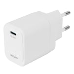 DELTACO USB-C väggladdare 20W