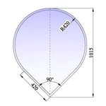 GULVPLATE 840X1015X6MM KL GL FASETT