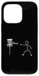 Coque pour iPhone 13 Pro Disque Golf Player Sports Lover Funny Stickman Jeu de plein air