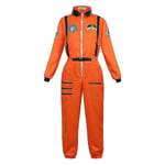 Astronaut Costume Space Suit For Adult Cosplay Costumes Zipper Halloween Costume Couple Flight Jumpsuit Plus Size Uniform -a Orange for Women Orange for Women M