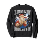 Rock Santa guitar guitarist Christmas Rock N Roll Sweatshirt