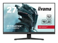 Iiyama G-Master Red Eagle G2770qsu-B6 - Led-Skjerm - Gaming - 27" - 2560 X 1440 Wqhd @ 180 Hz - Fast Ips - 400 Cd/M² - 1200:1 - 0.2 Ms - Hdmi, Displayport - Høyttalere - Svart, Matt