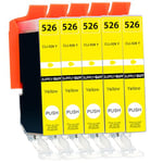 Supply Guy 5 Ink Cartridges compatible with Canon CLI-526 Yellow for Pixma IP4850 IP4950 IX6550 MG5140 MG5150 MG5200 MG5240 MG5250 MG5300 MG5340 MG5350 MG6150 MG6250 MG8150 MG8240 MG8250 MX715 MX885