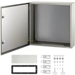 VEVOR Boîte de Distribution Électrique 60x60x20 cm Armoire Électrique IP66 Armoire de Distribution en Acier au Carbone Cache Compteur Électrique Coffret Électrique Étanche Extérieur pour Montage Mural