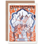 La Vie Parisienne Fall Baghdad WW1 British Magazine Cover Greetings Card Plus Envelope Blank inside