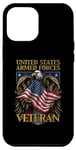 Coque pour iPhone 14 Pro Max Motif patriotique militaire vétéran des forces armées américaines