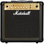 Marshall MG15G Amplificateur Combo Guitare, ampli d'entraînement adapté à la Guitare électrique - Noir et Dore