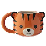 Puckator Mug en Céramique Animal Jungle & Zoo Adoramals - Tête de Tigre