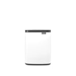 Brabantia - Bo Waste Bin 7L - Small & Stylish Rubbish Bin - Easy Open and Soft Closing Lid - Hygienic & Space Efficient - Wall Mountable - for Bathroom, Toilet, Home Office - White