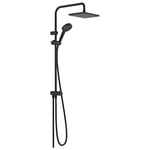 hansgrohe colonne de douche Vernis Shape, sans robinetterie, pour la renovation, douche de tête 230 x 170 mm avec 1 jet, noir mat, 26282670