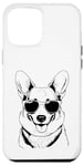 Coque pour iPhone 14 Plus Cool Simple Corgi Dessin Dog Lovers Lunettes de soleil