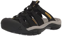 KEEN Men's Newport Closed Toe Slip on Slide Sandals, Black Yellow, 9.5