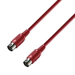 Adam Hall Cables 3 STAR MIDI 0300 RED - Câble MIDI 3 m rouge