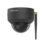 Foscam D4Z-B - Caméra IP Wi-FI extérieure motorisée 4MP - Zoom Optique x4 - Détection de Mouvement Intelligente 1 Unité (Lot de 1) Noir