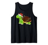 Xmas Lights Santa Giant Tortoise Christmas Tank Top