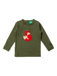 Little Green Radicals Baby Fox Long Sleeve T-Shirt, Green/Multi