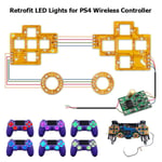 Kit Led Dtf Pour Manettes De Ps4, 6 Couleurs Lumineuses, Boutons De Visage, Accessoires De Machines Électroniques