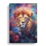 Leo Zodiac Impressionism Art Canvas Print for Living Room Bedroom Home Office Décor, Wall Art Picture Ready to Hang, 30x20 Inch (76x50 cm)