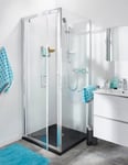 Porte de douche pivotante Cooke & Lewis Onega transparente 80 cm