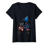 Womens Avengers Age Of Ultron Captain America V-Neck T-Shirt