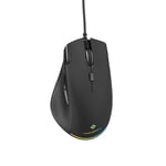 NOVA GAMING – LEO – Souris Gamer Filaire – Capteur optique ultra précis – DPI réglable entre 200 et 12800 DPI, RGB, 12 animations LED, 6 boutons programmable, câble tressé résistant de 1,5m