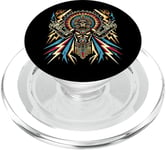 Aztec Warrior Mask Ancient Civilization Mexican Heritage PopSockets PopGrip pour MagSafe