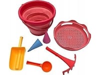 Schildkröt Funsports - 7In1 Sand Toys Falteimer Set - Rot