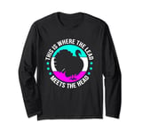 Funny This Is Where The Lead Meets The Head Turkey Hunting Long Sleeve T-Shirt