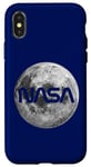 iPhone X/XS Retro NASA Worm Logo Full Moon Space Graphic Apollo Artemis Case