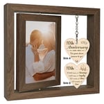 10 Year Anniversary Photo Frame Gifts for Wife, 10th Wedding Anniversary Frame for Her Him Couples (Dis Two 15x10 cm)