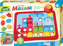 Lena- X Cars Ma première Transport, 36 fiches, tesselles de Ø 32 mm, mosaïque avec 7 modèles, Jeu d'emboîtement pour Enfants à partir de 2 Ans, 35633, Multicolore