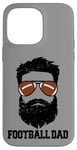 iPhone 14 Pro Max Football Dad Funny Messy Hair Beard Football Dad Case