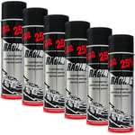 6 bombes de peinture - Carrosserie voiture - Racing - Noir mat - 500ml