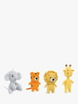 Knitty Critters Pouch Pal Jungle Friends Amigurumi Crochet Kit, Elephant/Tiger/Lion/Giraffe