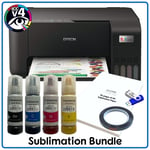 Sublimation Bundle: Epson Tank ET-2860 Printer + non-oem Ink, ICC & Paper