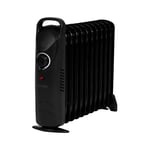 Devola 1000W Mini Oil Filled Radiator (black) - DVMOR11F10B