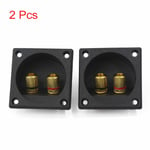 2PCS Square Audio Speaker Spring Binding Post Daul Terminal Box Connector Board