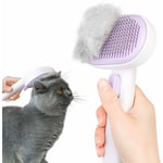 Brosse Chats Chiens,Brosse pour Chat Autonettoyante pour Chat Chien Poil Long Court en Conception à une Touche, pour Eliminer Efficacement jusqu'à