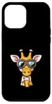 Coque pour iPhone 12 Pro Max Girafe de ski avec bière | Funny Party Comic