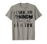 Losing My Mind One Cat At A Time, Kitties Lover, Cat Lover T-Shirt