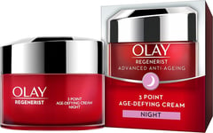 Olay Regenerist 3 Point Firming Anti-Ageing Night Cream Moisturiser, 15 Ml