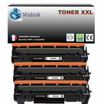 3 Toner compatibles avec HP LaserJet Pro M27a, M27w, CF244A (44A)  Noir