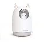 Humidificateur d'air bébé Chambre Ultrasonique Silencieux avec 7 Couleurs de Lumière 12 Hd'arrêt Automatique, 300 ml