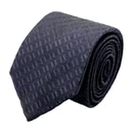 Ungaro, Cravate homme de marque Ungaro. Bleu nuit à motifs rectanglulaires