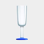 Palm Champagneglas i plast Flute Bleu Marine, non-slip, transparent/blå, 18 cl