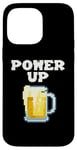 Coque pour iPhone 14 Pro Max Mug à bière pixelisé Power Up